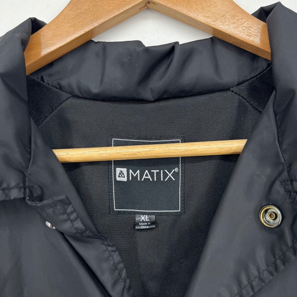 Matix Compton Surf Club LA Coaches Jacket Black Mens XL Nylon Snap Front - Picture 3 of 14